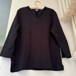 Tabi Black Embroidered Women's Top